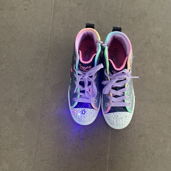 Sketchers twinkle toes high top shoes size 2.5 - Picture 6 of 9